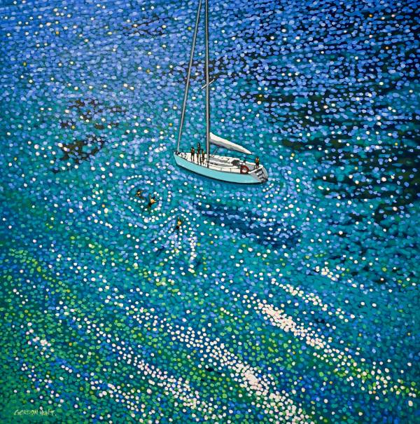- Acrylic on Canvas, Painting by Gordon Hunt, measuring 100 x 100 cm (H x W) £1800